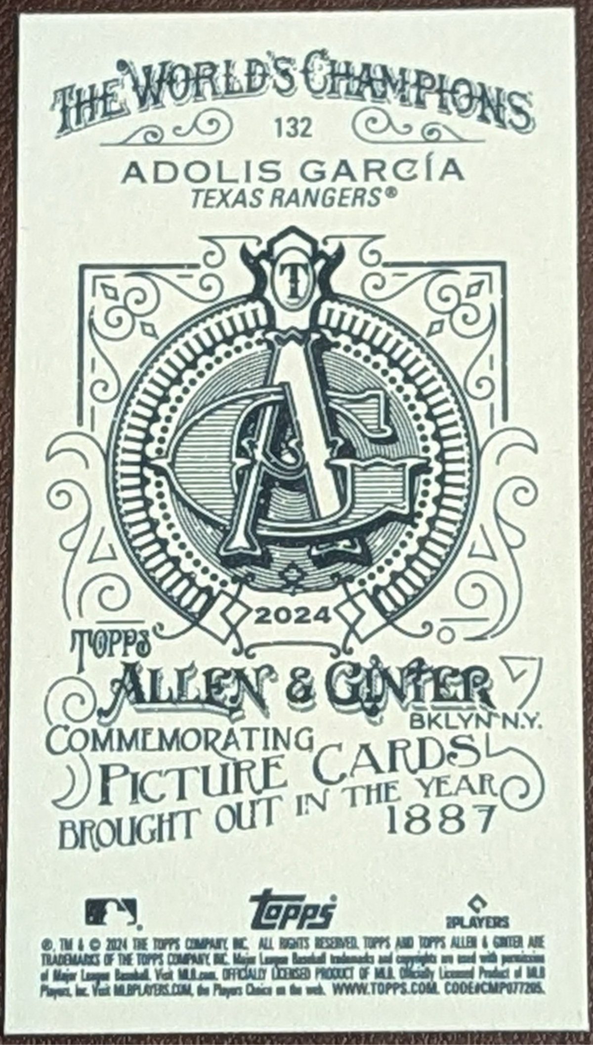 2024 Topps Allen & Ginter A&G Back Mini #132 Adolis Garcia Texas Rangers image 2