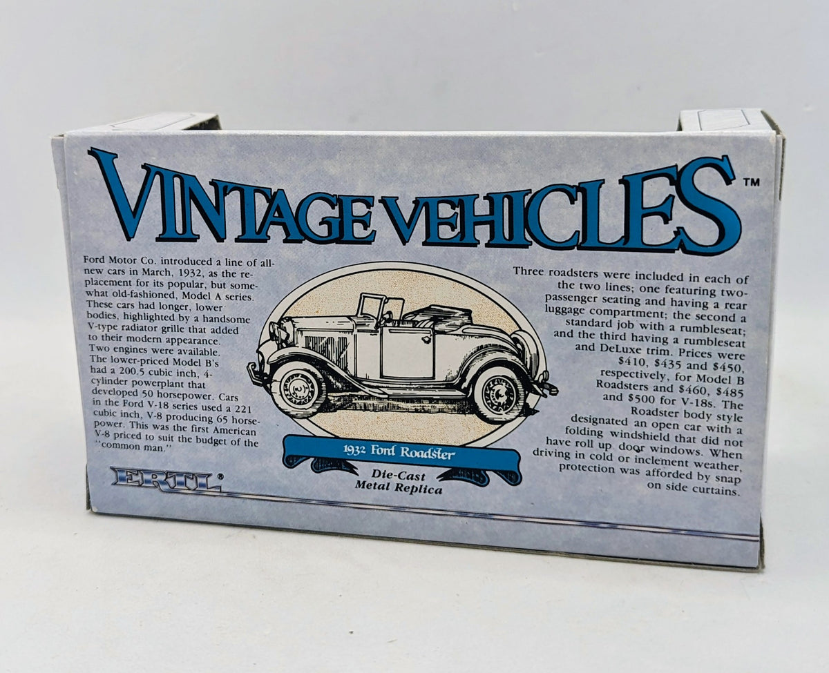 1985 ERTL 1932 Ford Roadster Vintage Vehicles 1/43 Diecast image 2