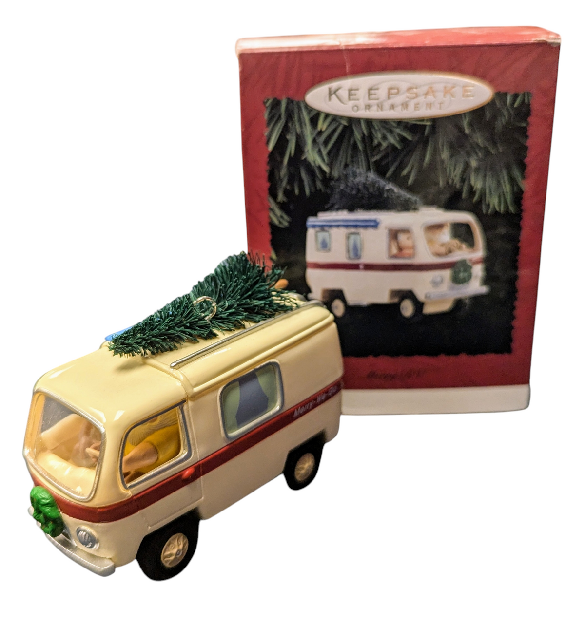 1995 Hallmark Merry RV Camper Christmas Mr. & Mrs. Santa Claus Keepsake Ornament image 3