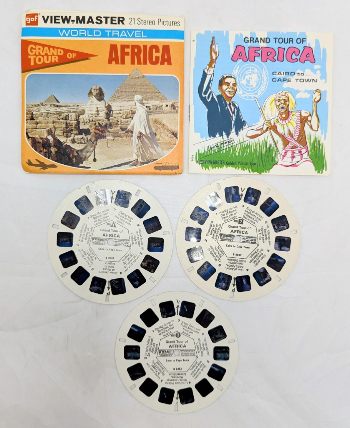 Vintage View-Master Grand Tour Of Africa 3 Reel Pack image 3