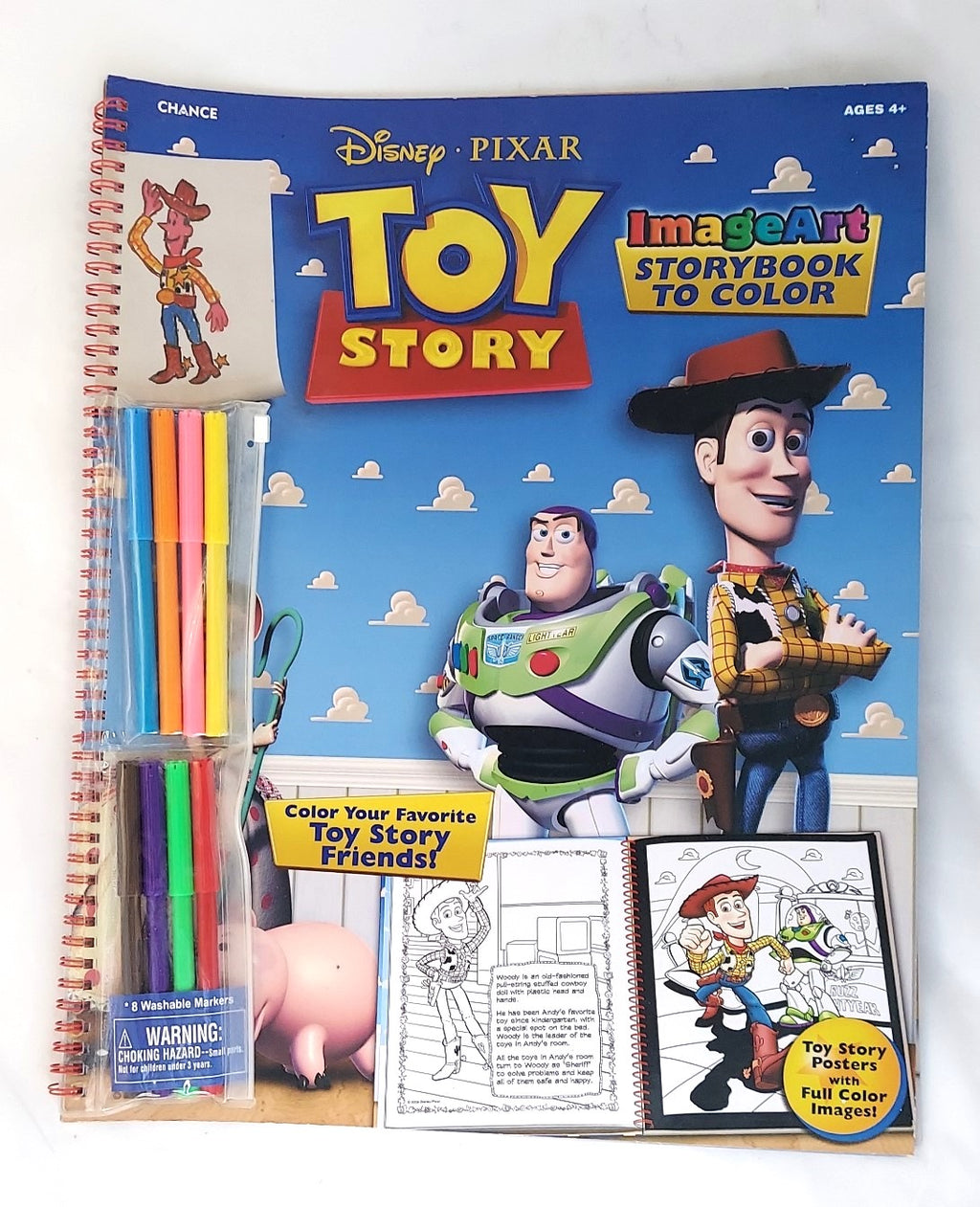 2009 Chance Toy Story ImageArt Storybook To Color 17x13 Inches