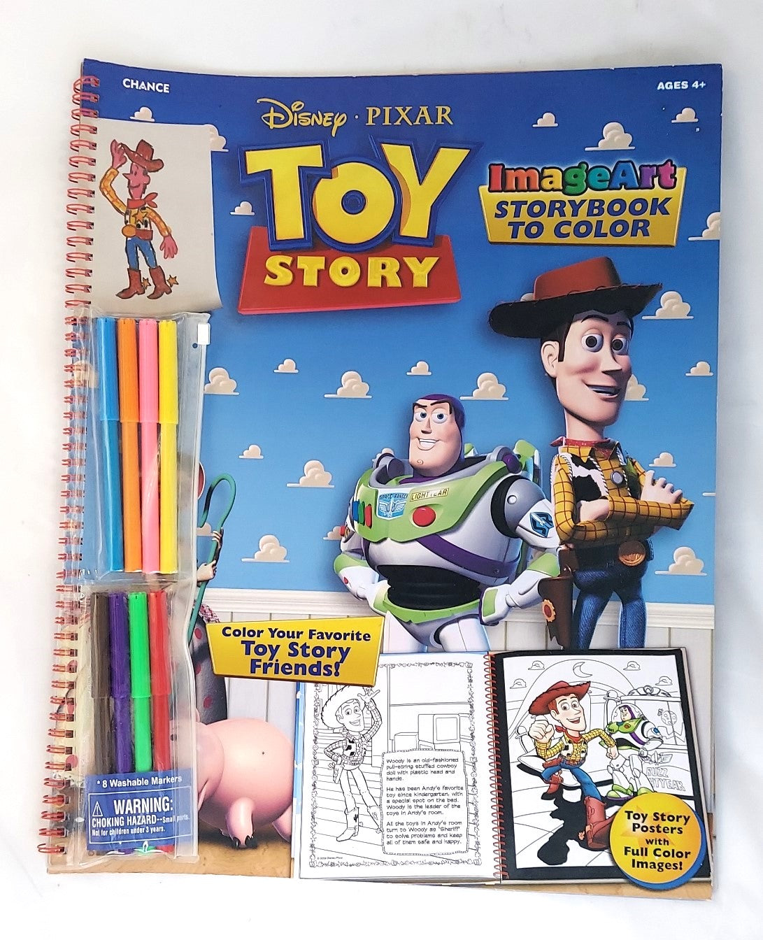 2009 Chance Toy Story ImageArt Storybook To Color 17x13 Inches
