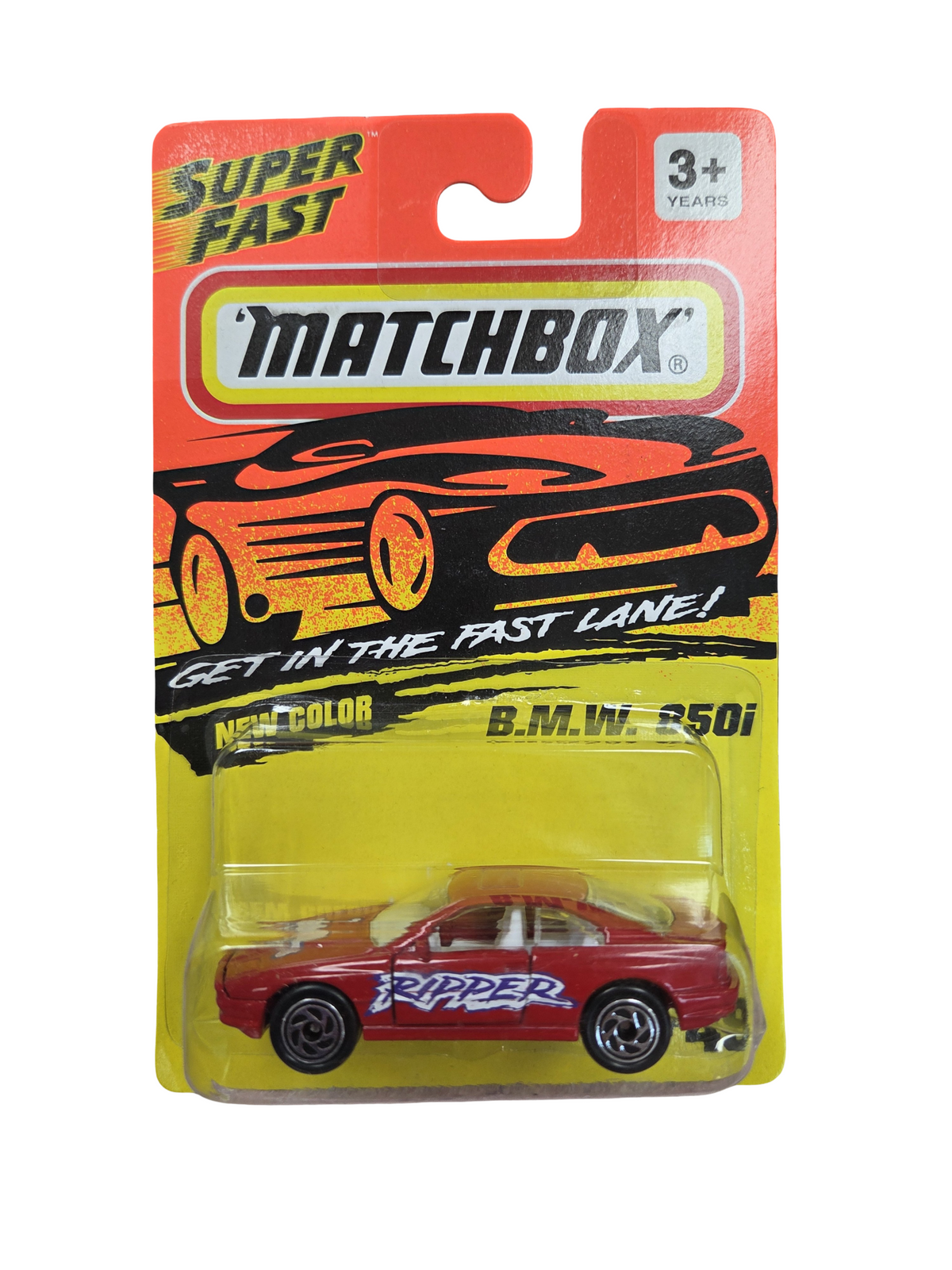 1994 Matchbox Super Fast Ripper BMW 850i Coupe Red New Color #49