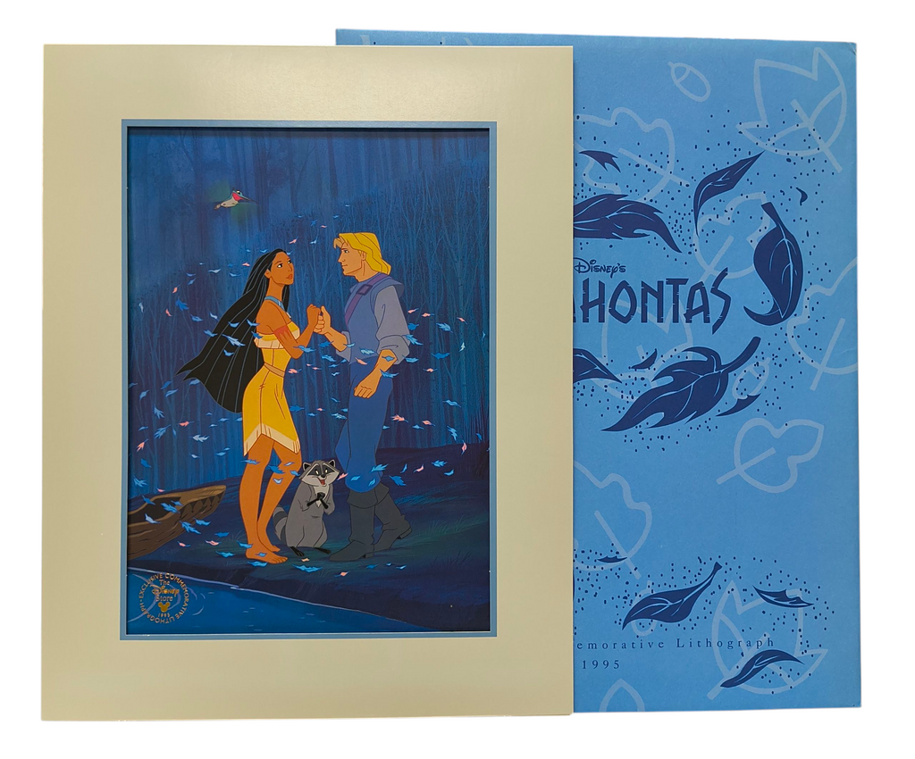 1995 Disney Store Pocahontas Movie Commemorative Lithograph Print 11x14 & Sleeve