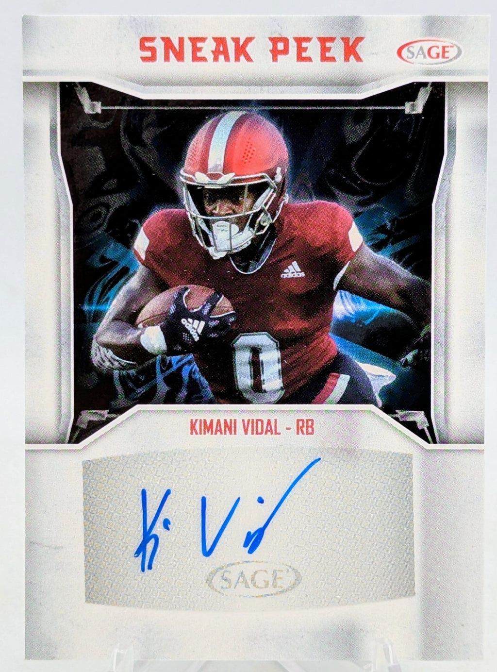 2024 SAGE Low Series Sneak Peek Auto Red Kimani Vidal #SPA-KV Rookie RC Chargers
