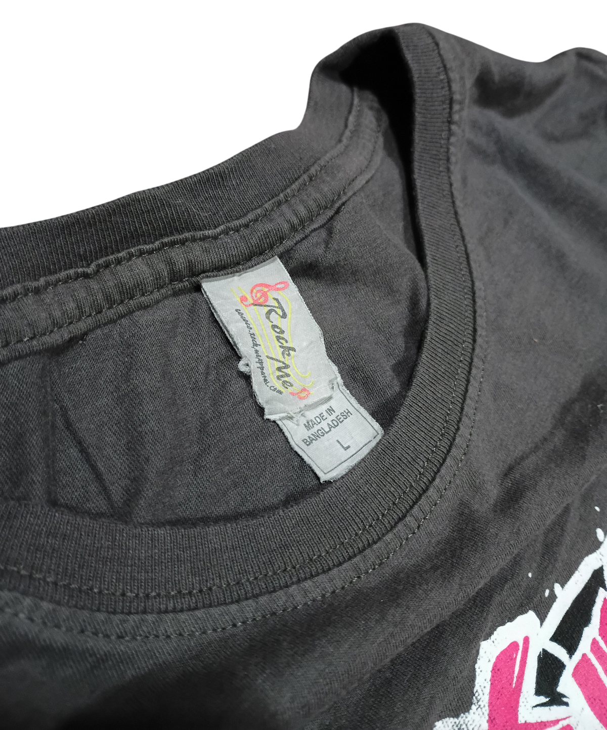 Blink 182 Self Title Album Smiley Pink & Black Large T-Shirt image 3