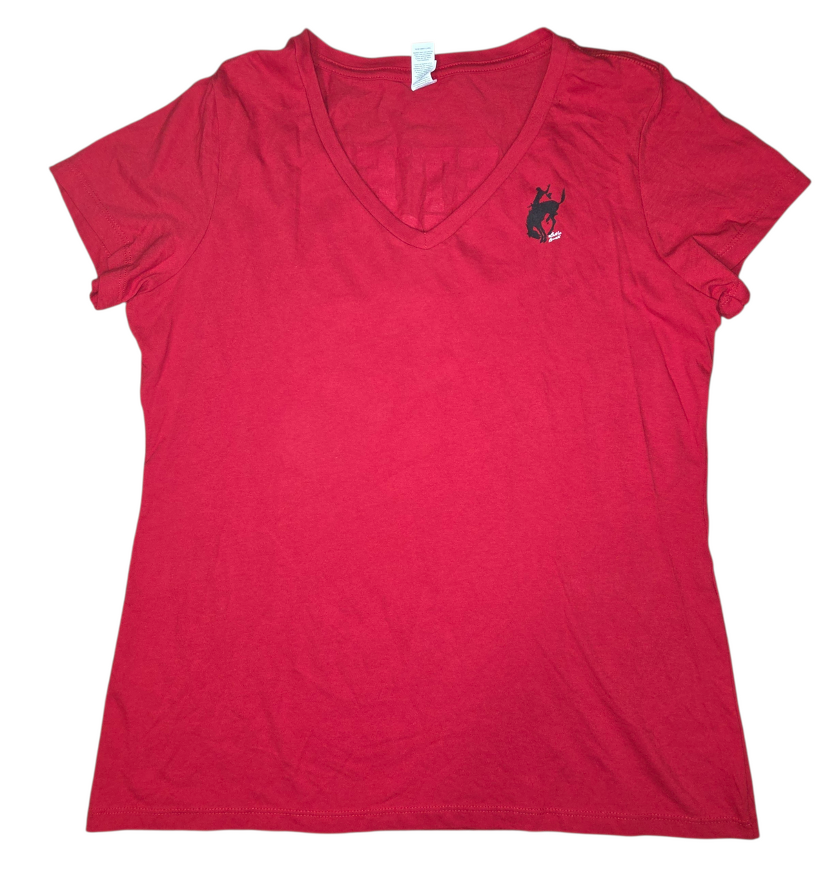 District Pendleton Whisky Let'er Buck Red Double Sided V Neck T-Shirt Large