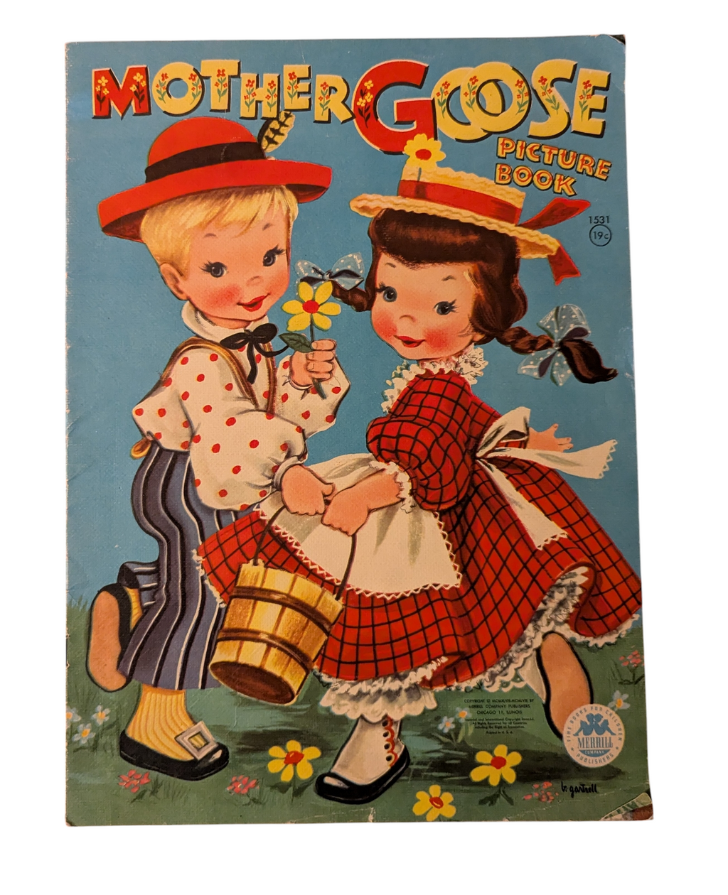 1948 Merrill Mother Goose Children's Picture Book 13"
