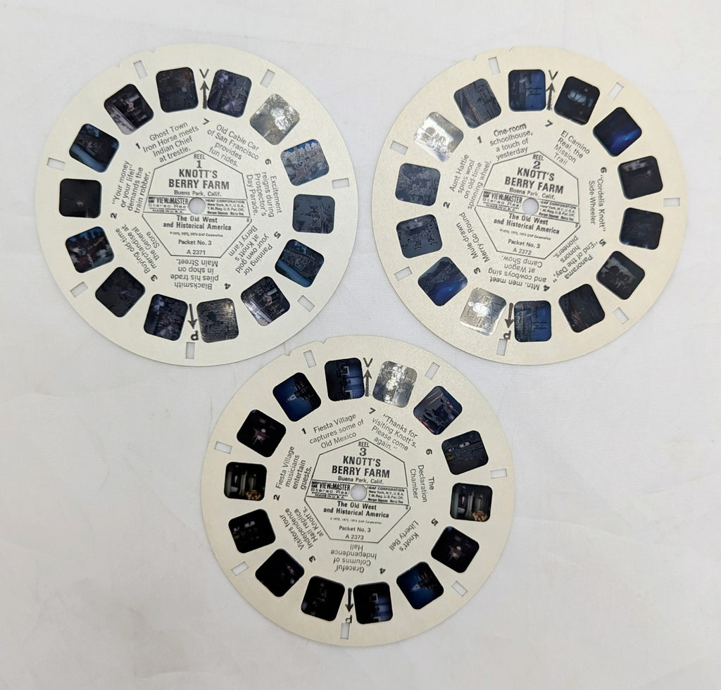 1974 GAF View-Master Knott's Berry Farm The Old West & Historical America 3 Reel image 2