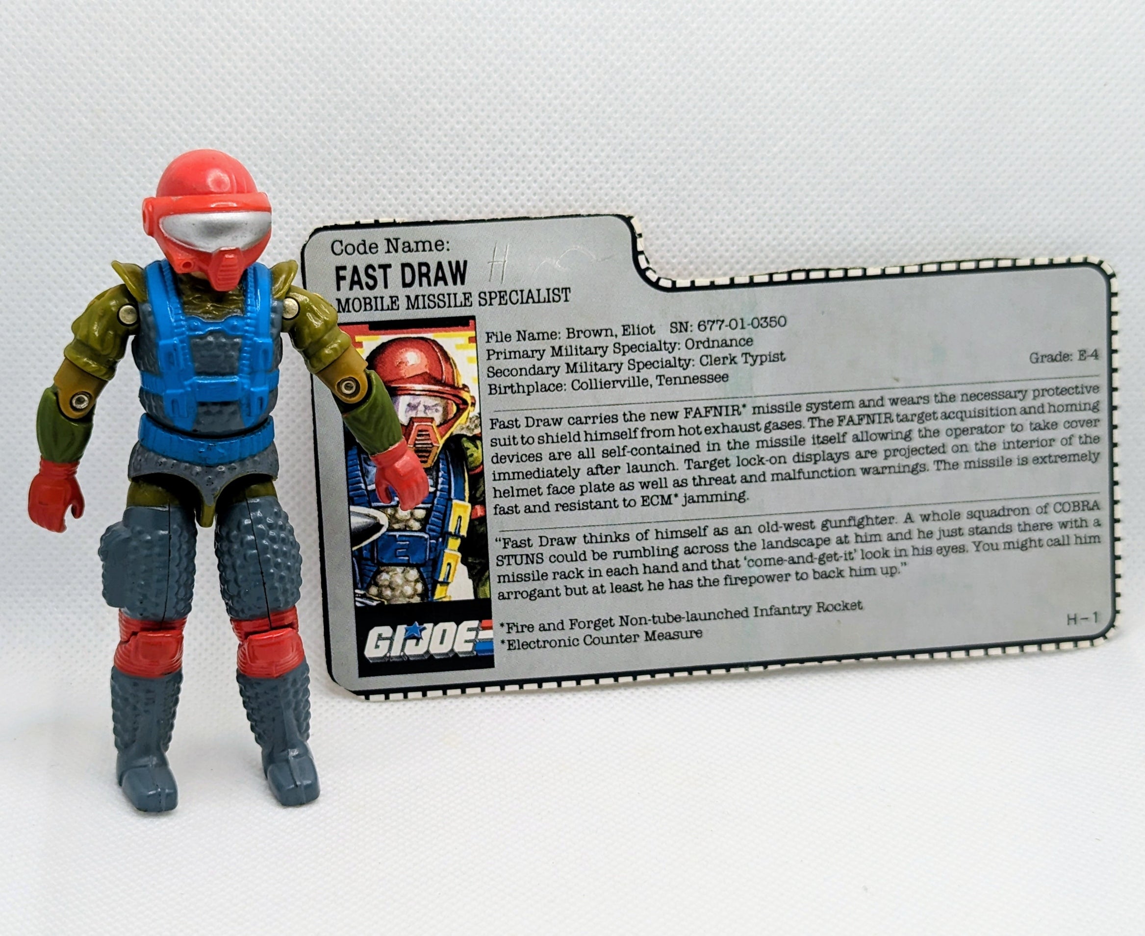 1987 Hasbro G.I. Joe Fast Draw v1 Vintage Action Figure