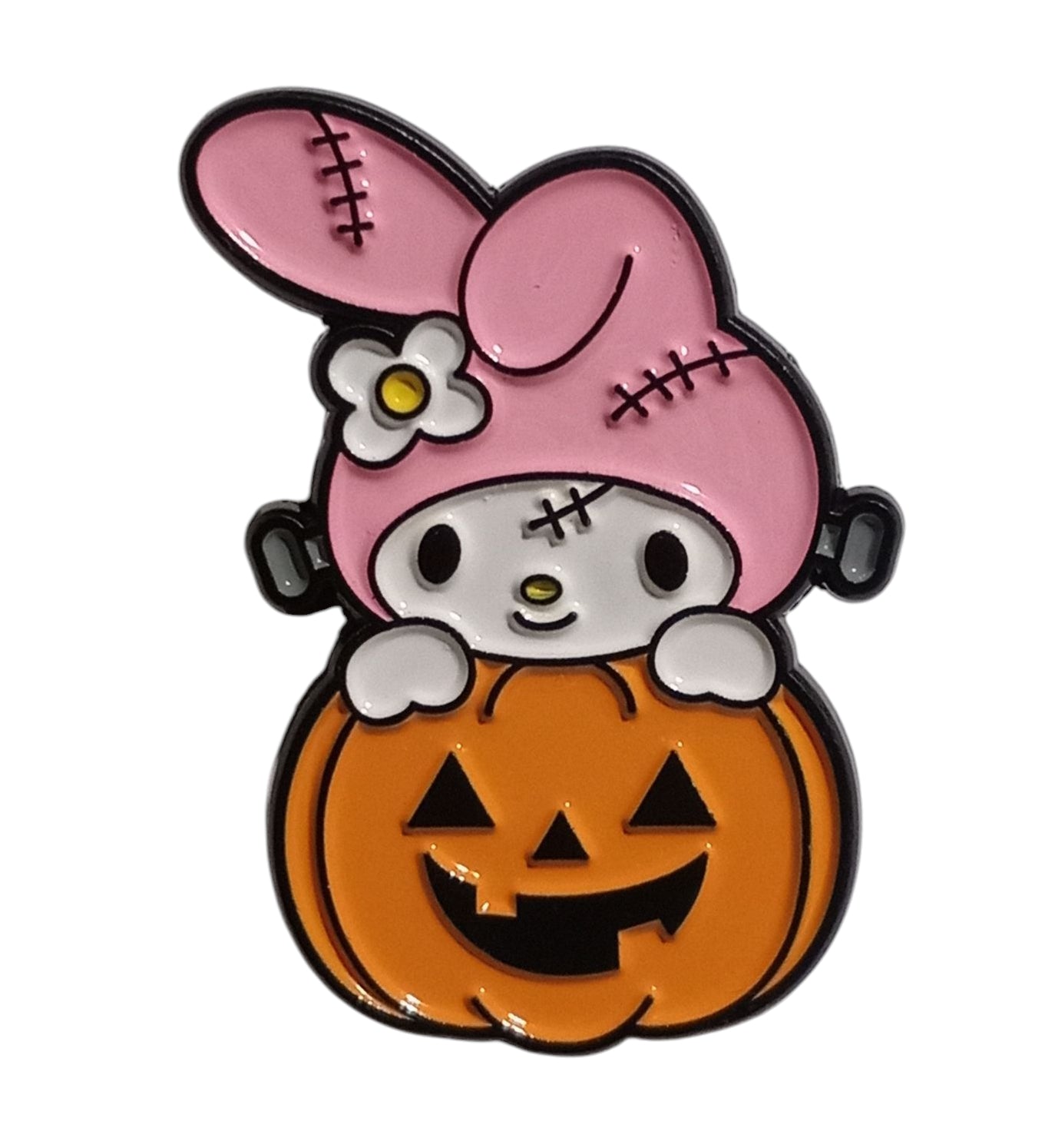 Sanrio Hello Kitty My Melody Frankenstein In Pumpkin Halloween Enamel Pin
