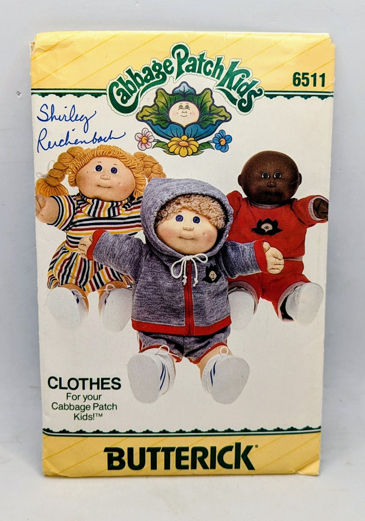 1984 Butterick 6511 Cabbage Patch Kids Clothes Pattern Shirt Shorts Jacket Dress
