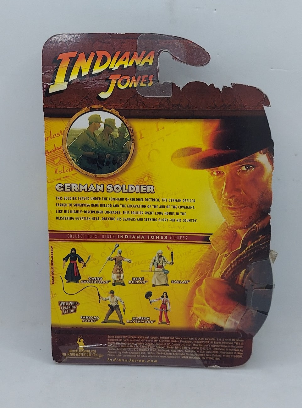 2008 Indiana Jones German Soldier Raiders of the Lost Ark 3.75" Action Figure image 2