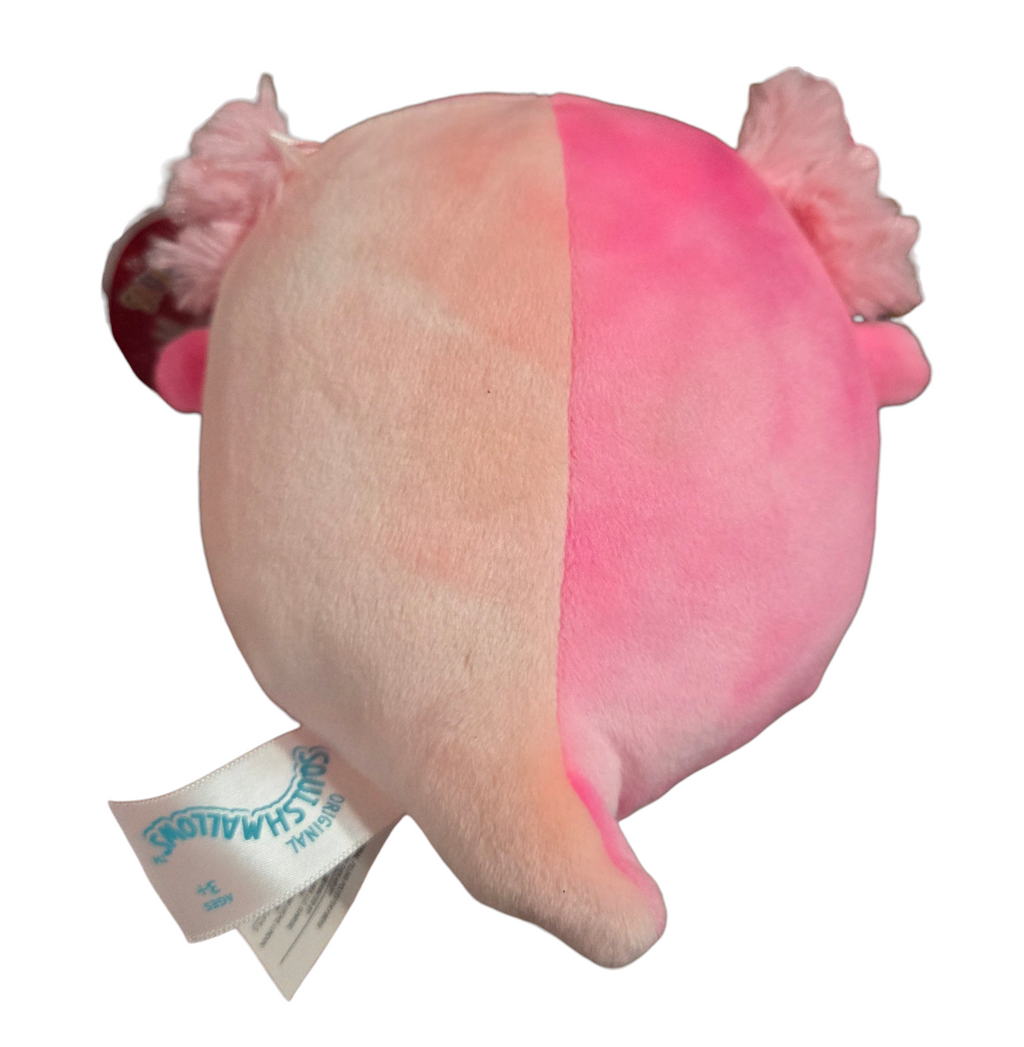 2022 Squishmallows Aleka The Pink Tie Dye Axolotl 5” Valentine’s Day Plush image 2