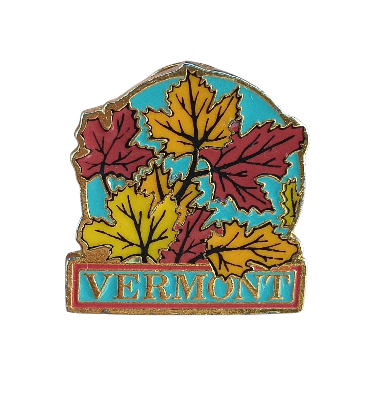 TPC Vermont State Fall Foliage Autumn Leaf Display Souvenir Enamel Pin