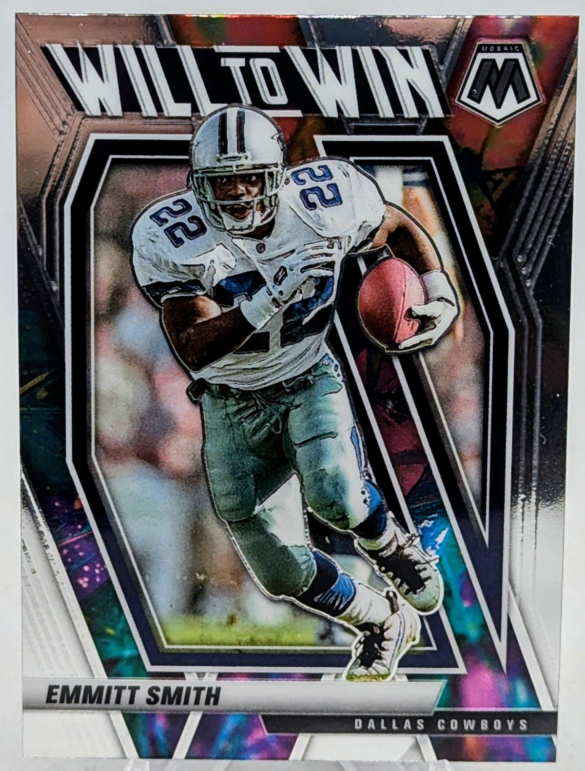 2021 Panini Mosaic Emmitt Smith Will to Win Silver Mosaic #WW-18 Cowboys