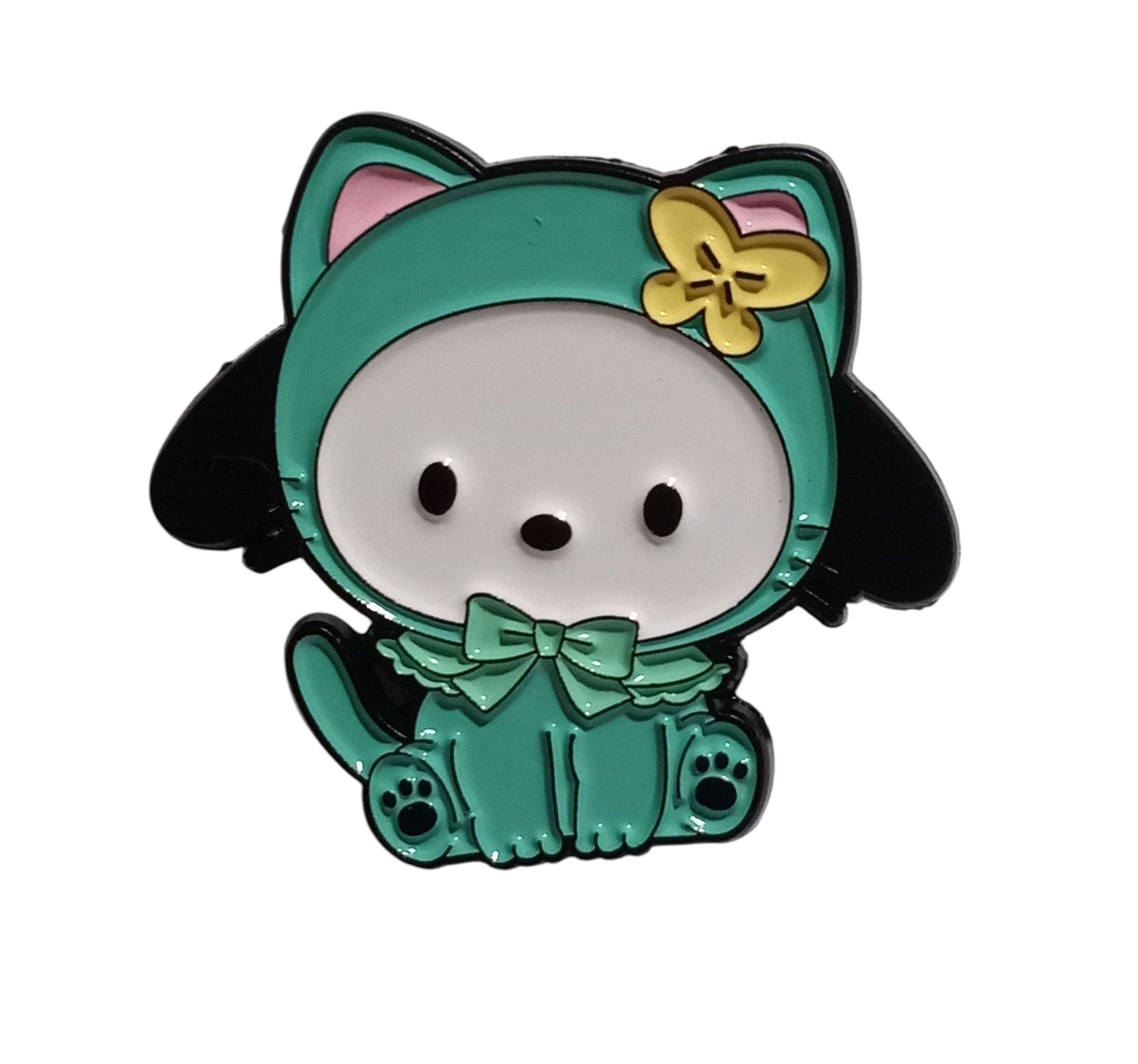 Sanrio Hello Kitty Pochacco Dressed As Cute Green Kitten Enamel Pin