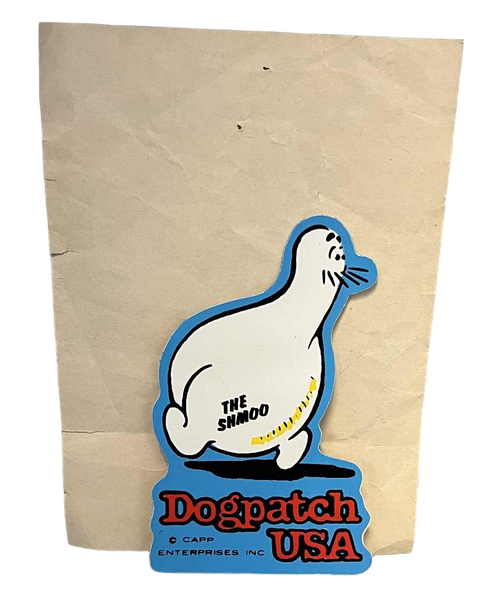 1950s Impko Press Kal L'il Abner Dogpatchh USA The Shmoo Vinyl Sticker