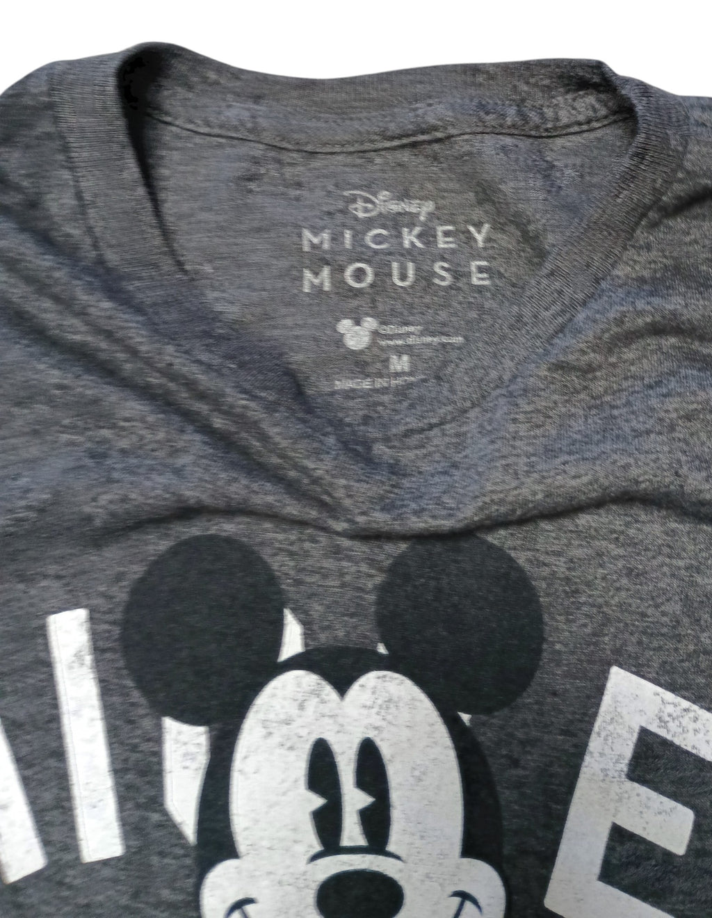Disney Mickey Mouse Cartoon Short Sleeve Charcoal Adults Men Tshirt Medium image 3