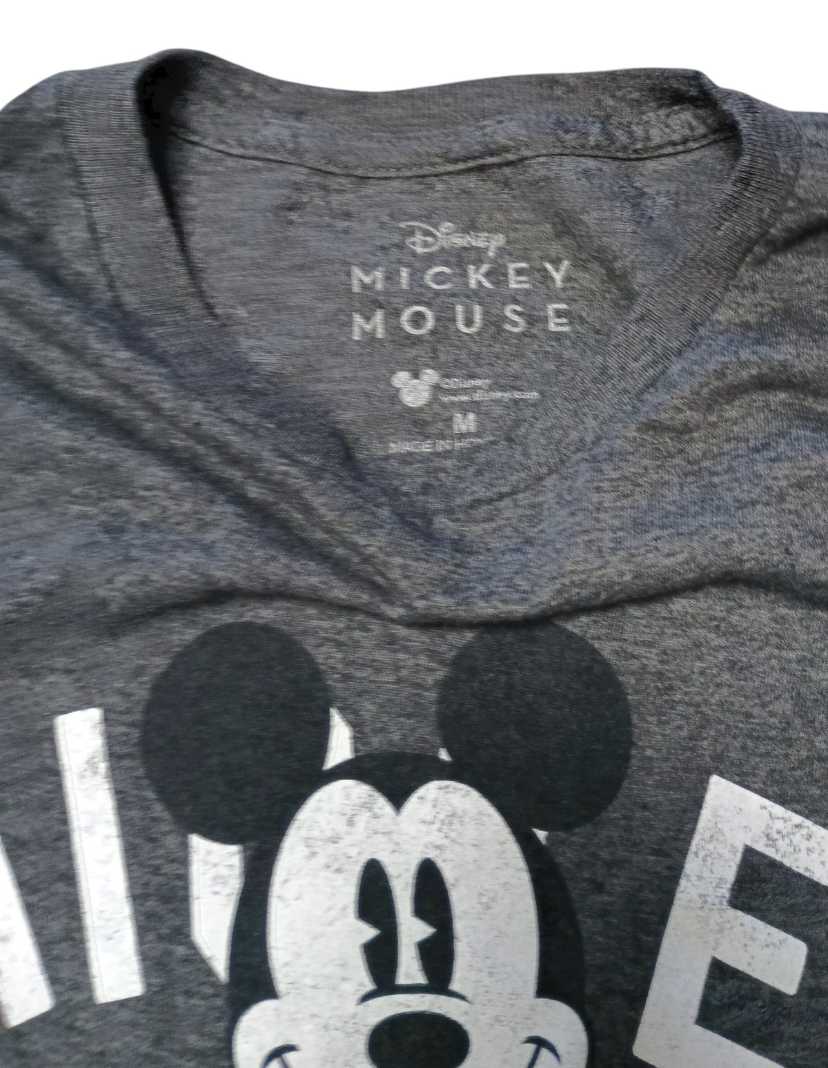 Disney Mickey Mouse Cartoon Short Sleeve Charcoal Adults Men Tshirt Medium image 3