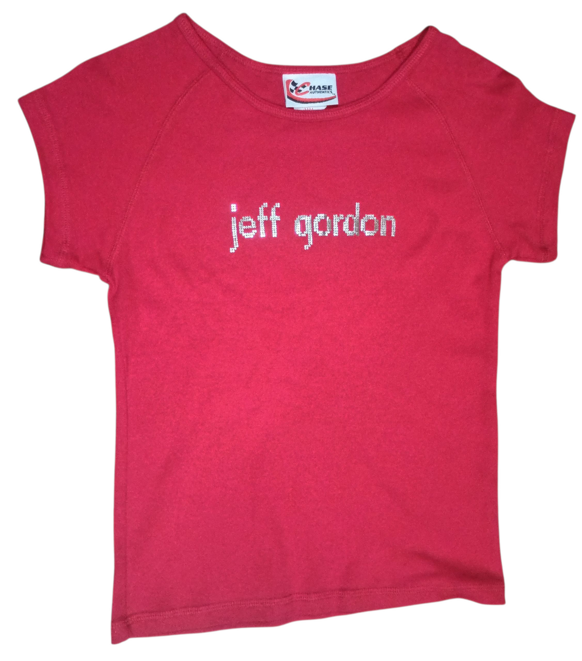 Chase Authentics Jeff Gordon Metallic Nascar Racing Red Womens Medium T-Shirt
