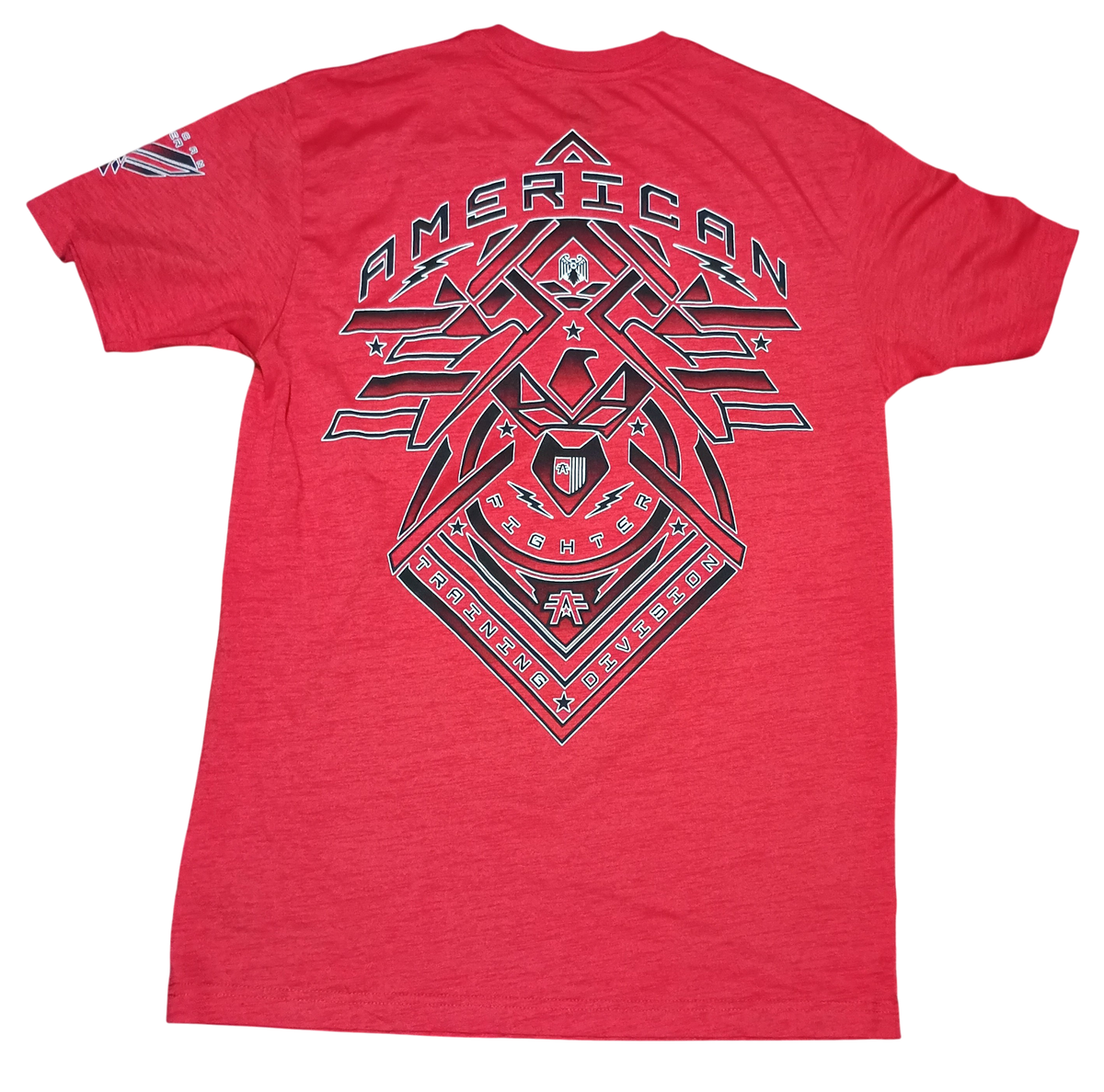 American Fighter Premium Athletic MMA Red/Black Mens Medium T-Shirt image 2