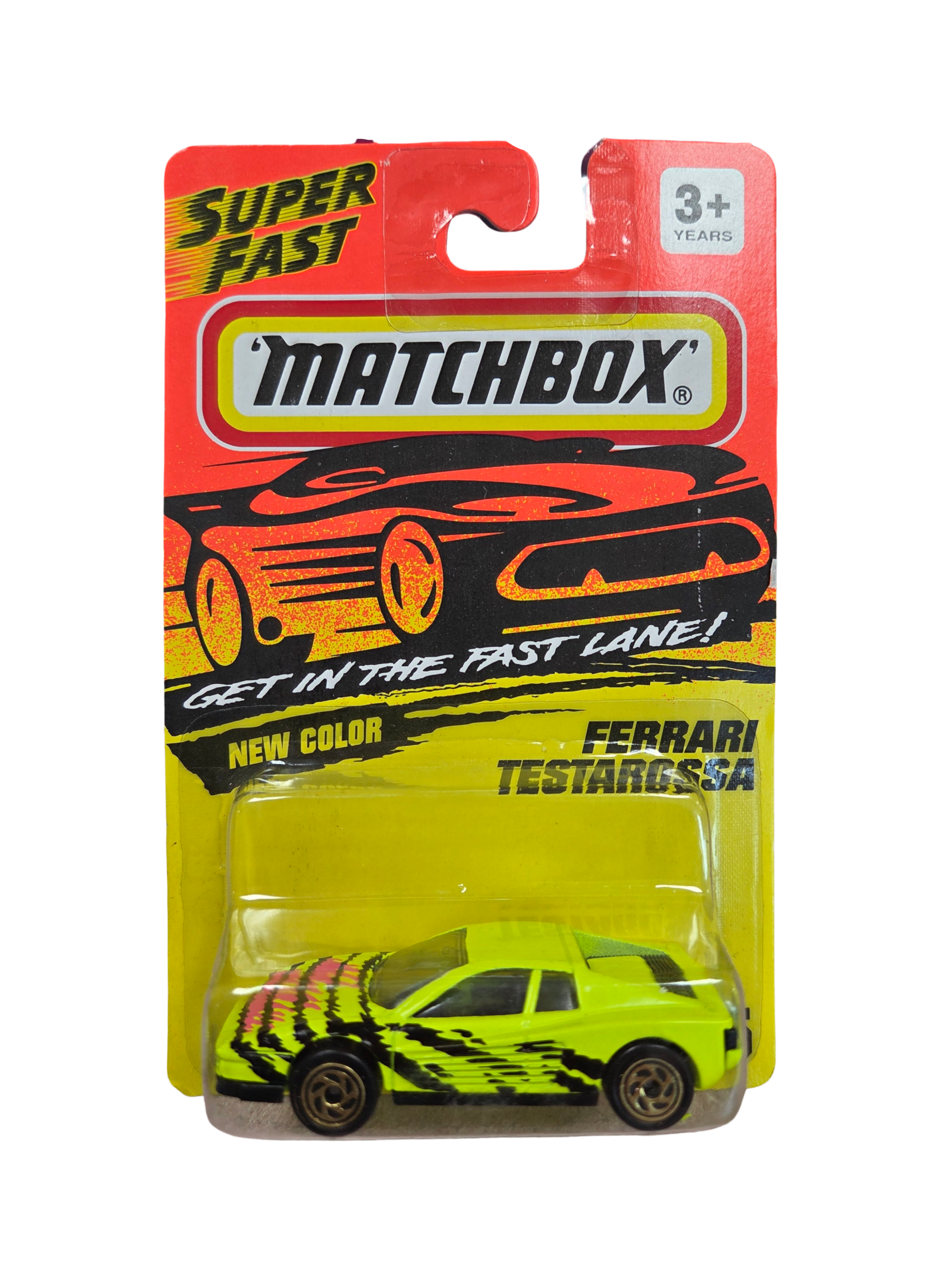 1995 Matchbox Super Fast Ferrari Testarossa #75 New Color 1:64