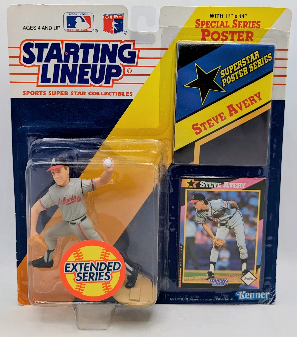 1994 Kenner Starting Lineup Steve Avery Atlanta Braves MLB Figure