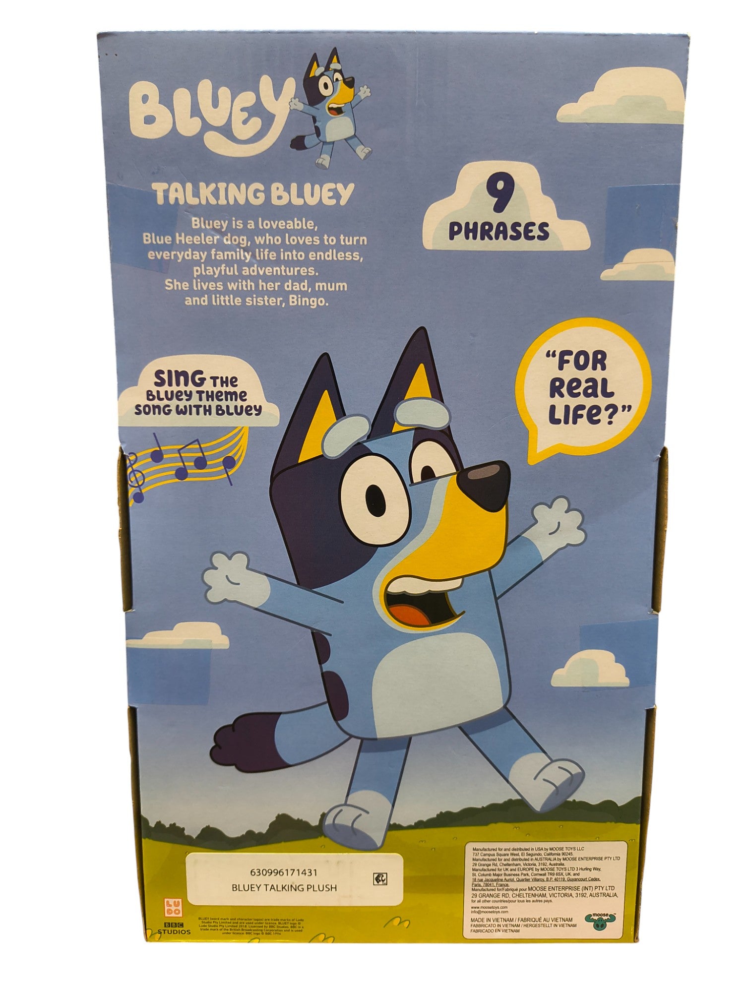 Moose Toys Bluey Talking Interactive Sing Along 9 Different Phrases 13" Plush image 2