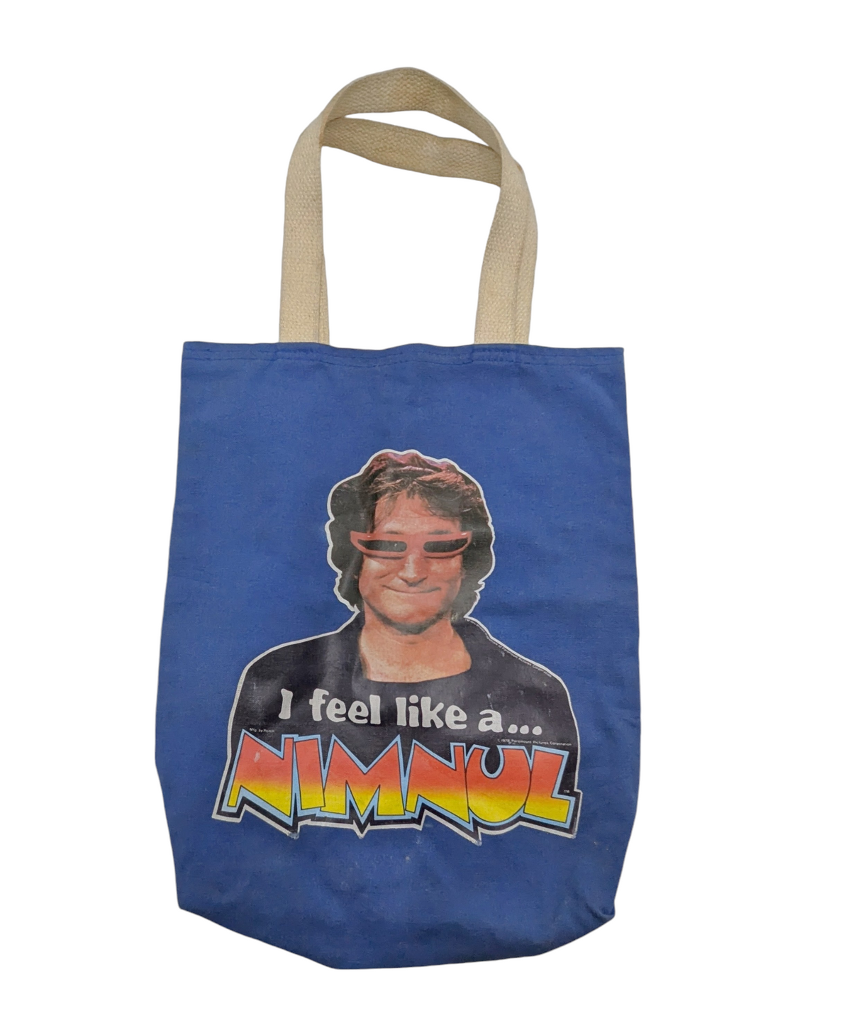1978 Roach Mork And Mindy I Feel Like A Nimnul Cloth Shoulder Bag 15 x 11.5