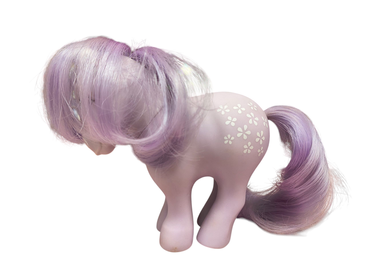 1982 Hasbro My Little Pony MLP G1 Earth Ponies Blossom Lavender White Flowers image 2