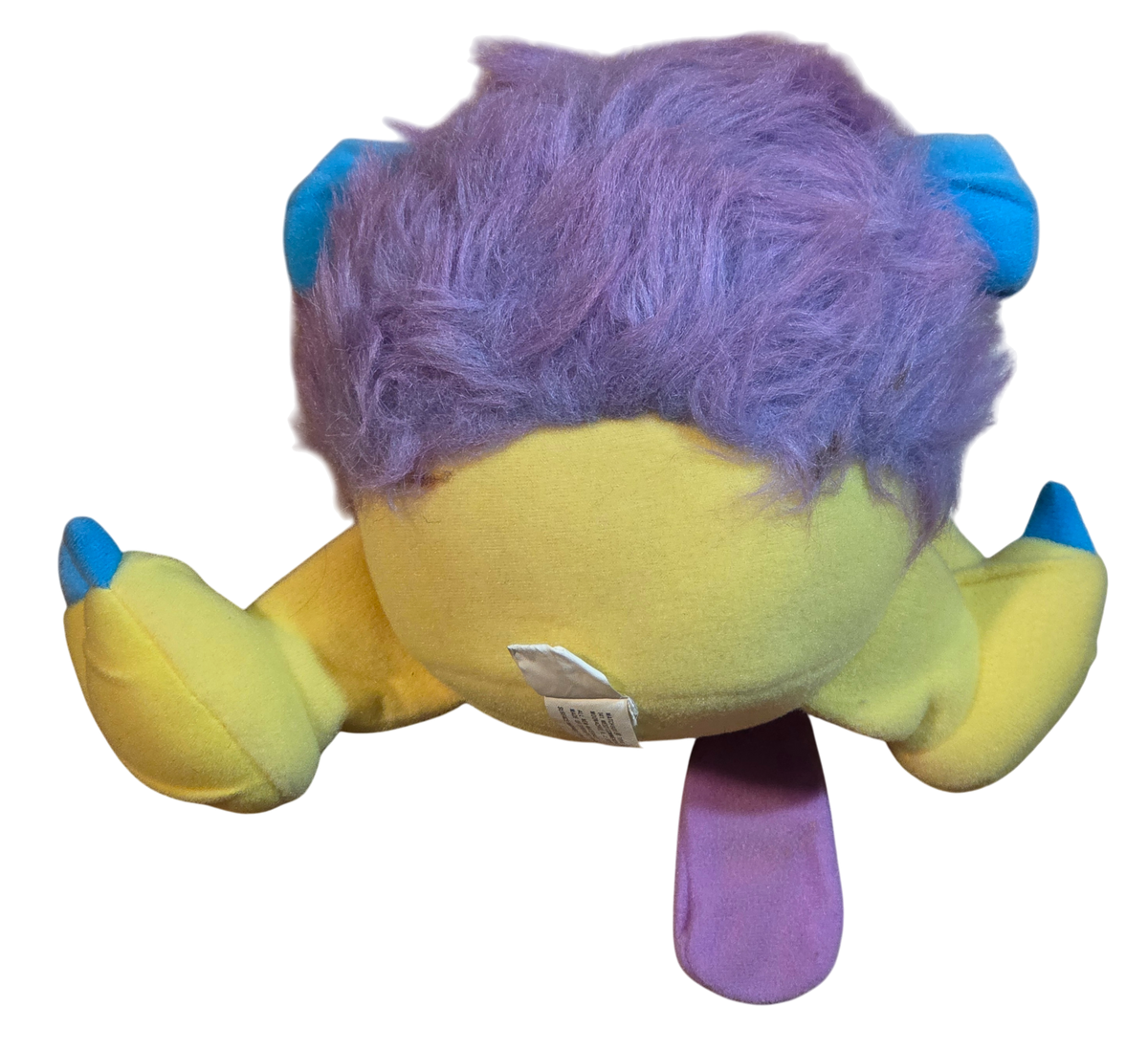 1986 Matchbox Grumples Razzcale Toy Yellow Purple Rasberry Blowing Plush image 2