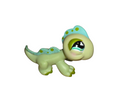 2008 Hasbro Littlest Pet Shop #499 Iguana Lizard with Blue Eyes