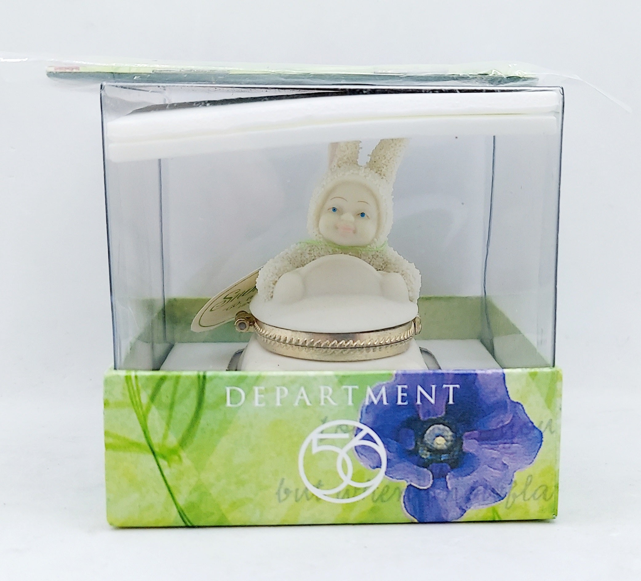 2000 Department 56 Snowbunnies Go, Bunny, Go! Trinket Box