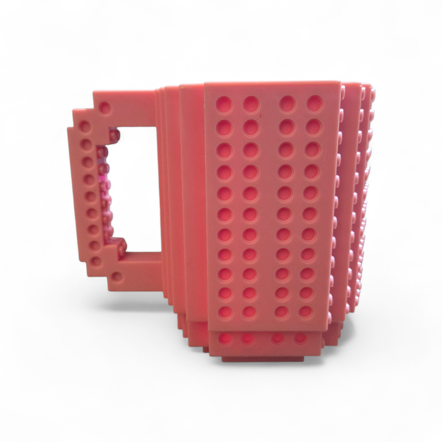 Pink Build-On Brick Mug BPA-Free 12oz Coffee Tea Grey Fits Major Brickmaker Lego image 2