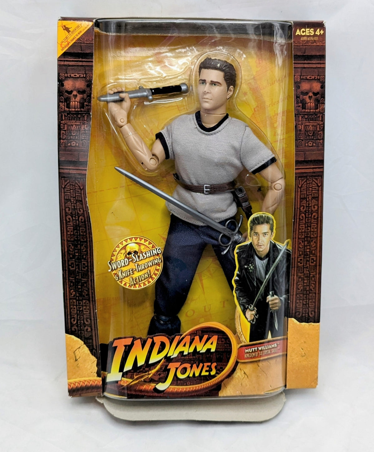 2008 Hasbro Indiana Jones Mutt Williams Sword & Knife Action Figure 12 inch