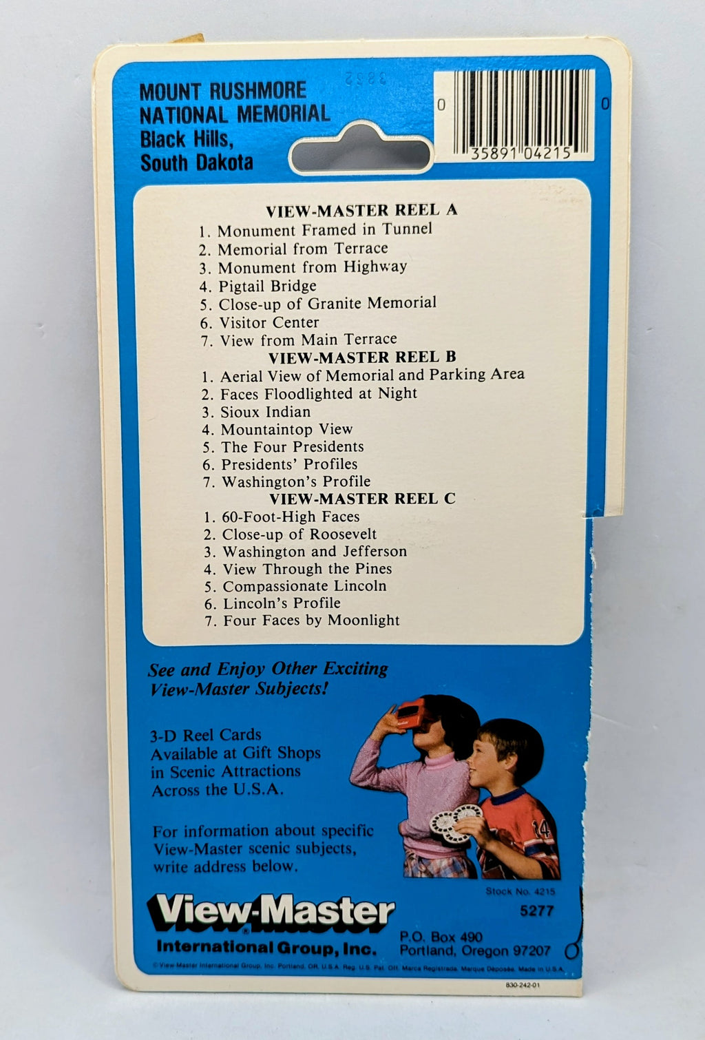 Vintage View-Master 3D Tour Mount Rushmore National Memorial South Dakota image 2