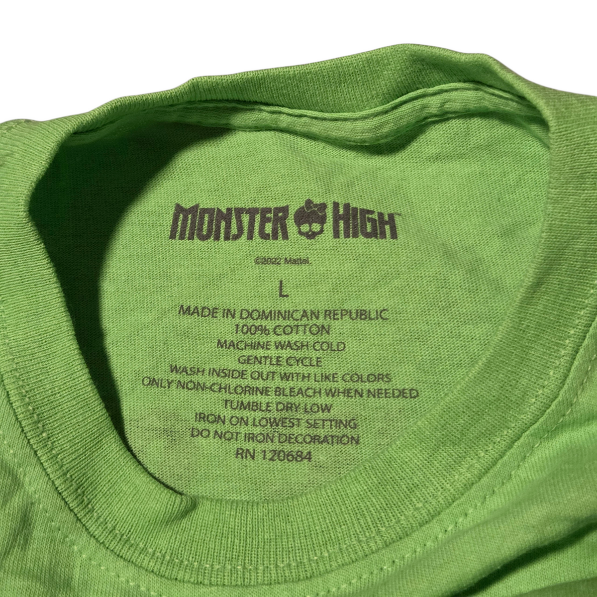 2022 Mattel Monster High Frankie Stein Boyfriend Fit Double Sided T-Shirt Large image 3
