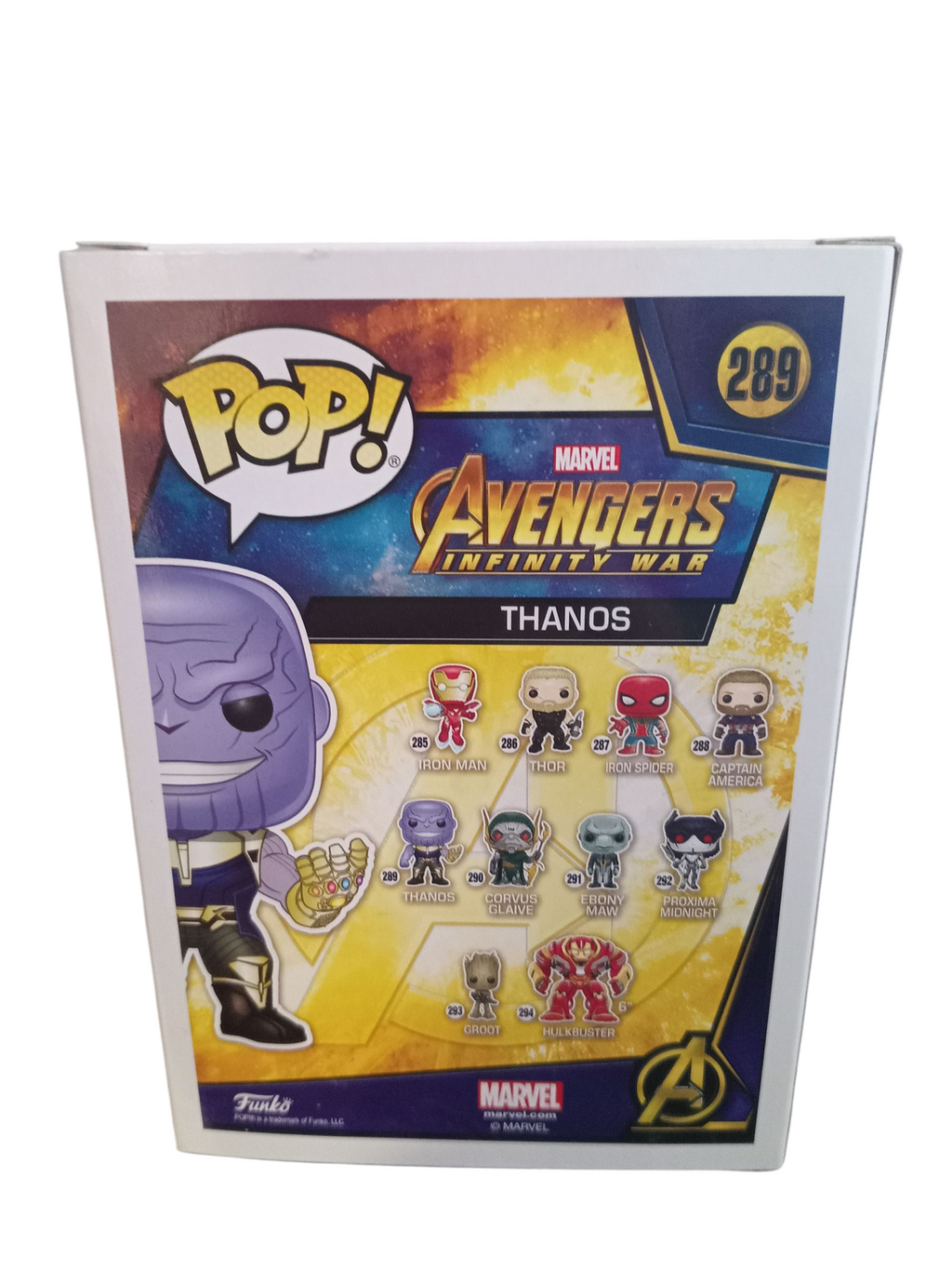 Funko Pop! Marvel Avengers Infinity War #289 Thanos Vinyl Figure image 2
