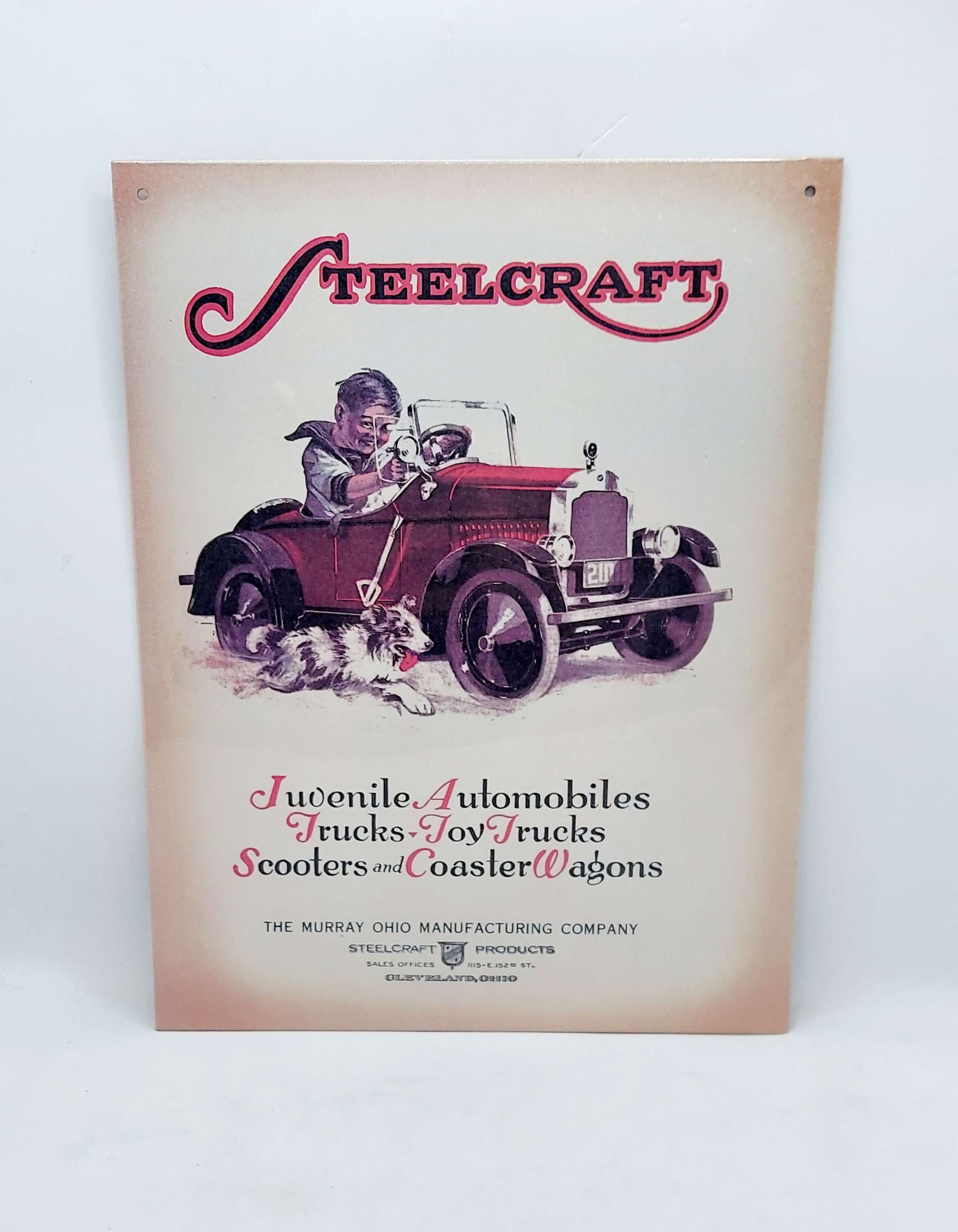 Steelcraft Products - 1926 Steelcraft Catalog Cover Metal Sign