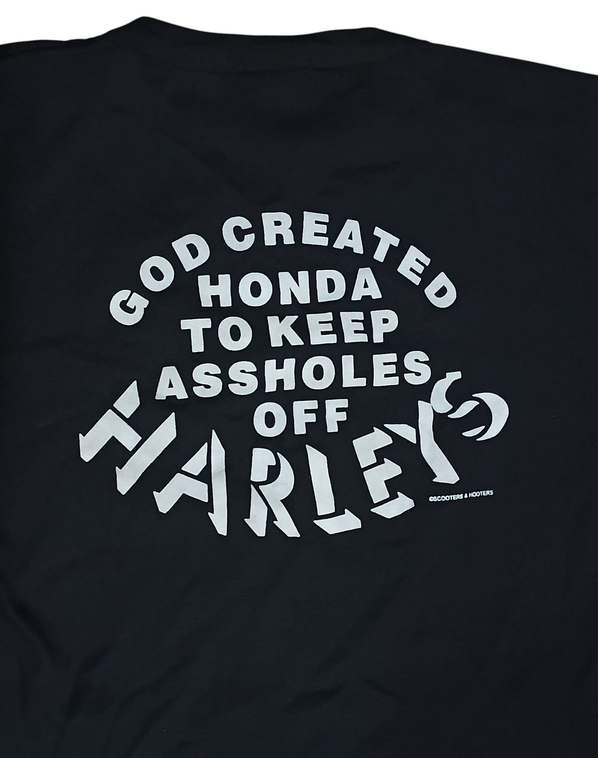 Vintage Scooters & Hooters Bush Pilot God Created Honda Funny T-Shirt XL image 3