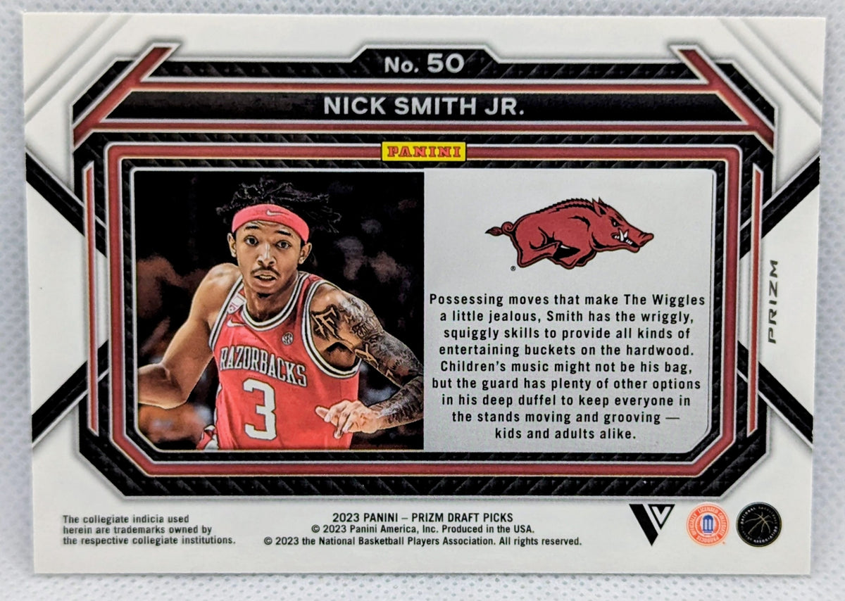 2023-24 Panini Prizm Draft Picks #50 Nick Smith Jr. Purple Wave RC Rookie image 2