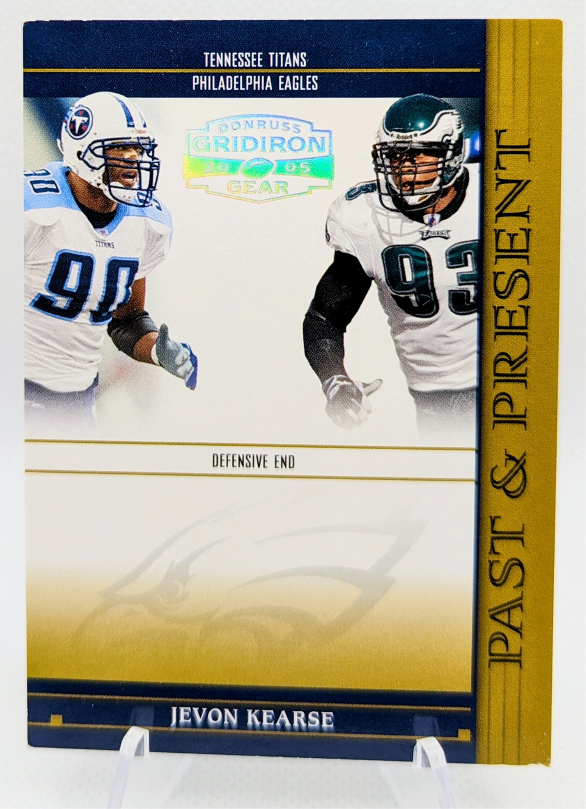 2005 Donruss Gridiron Gear Past & Present Silver /250 Jevon Kearse #PP13