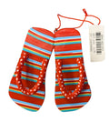 Red Striped Flip Flops Christmas Ornament