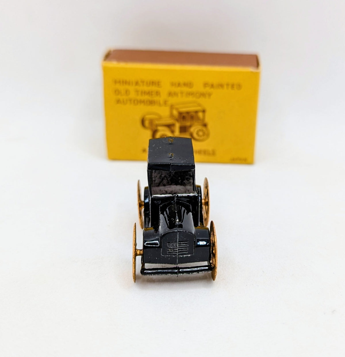 Vintage Miniature Hand Painted Old Timer Antimony Automobile Japan image 3