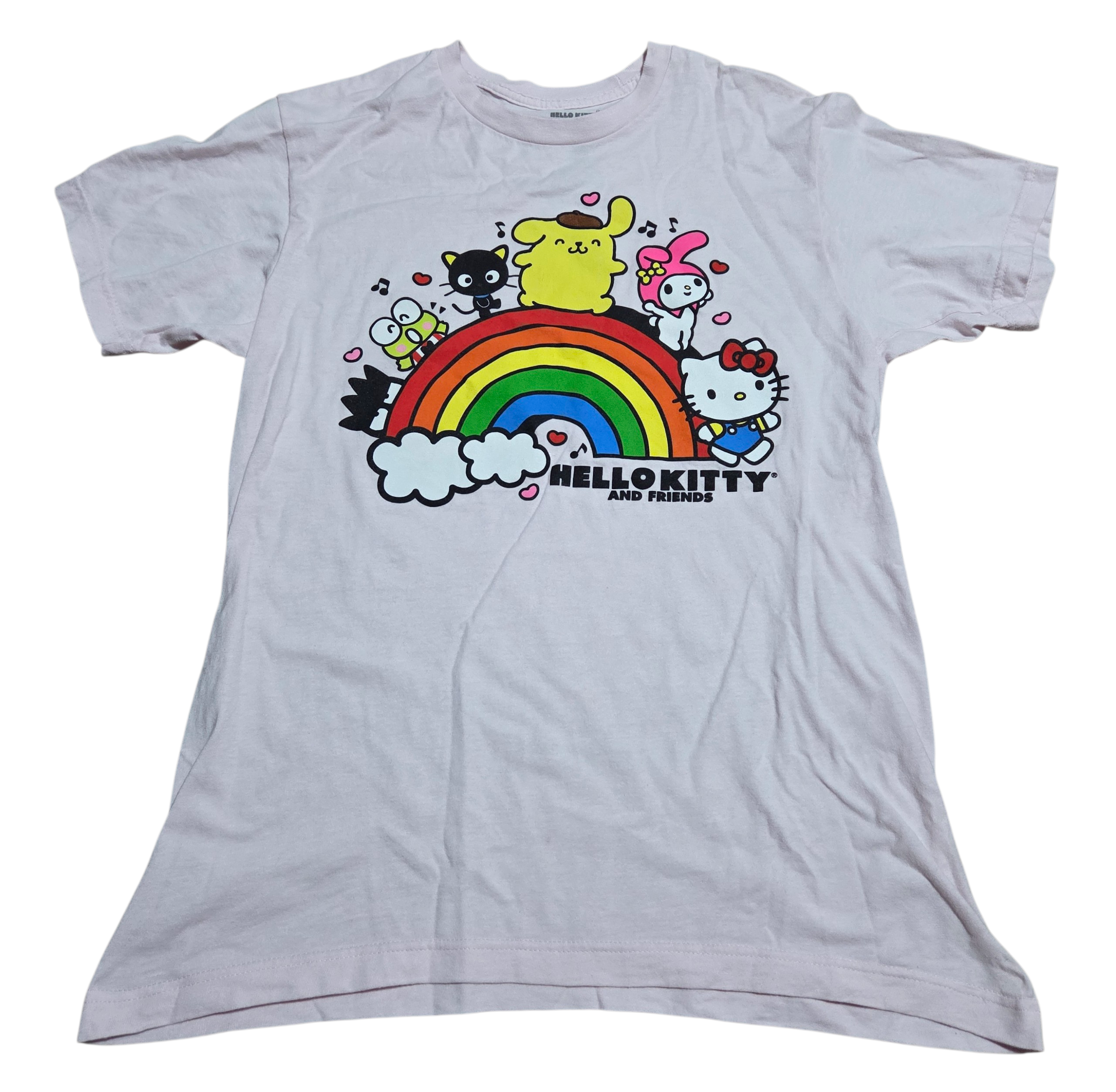Sanrio Hello Kitty and Friends Rainbow Character Graphic Medium T-Shirt Pink