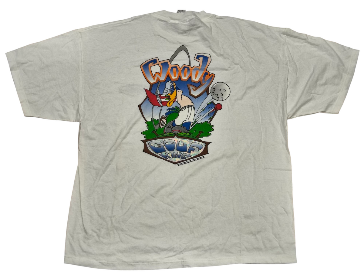 1997 Grafix Walter Lantz Woody Woodpecker Golf King X-Large White T-Shirt image 2