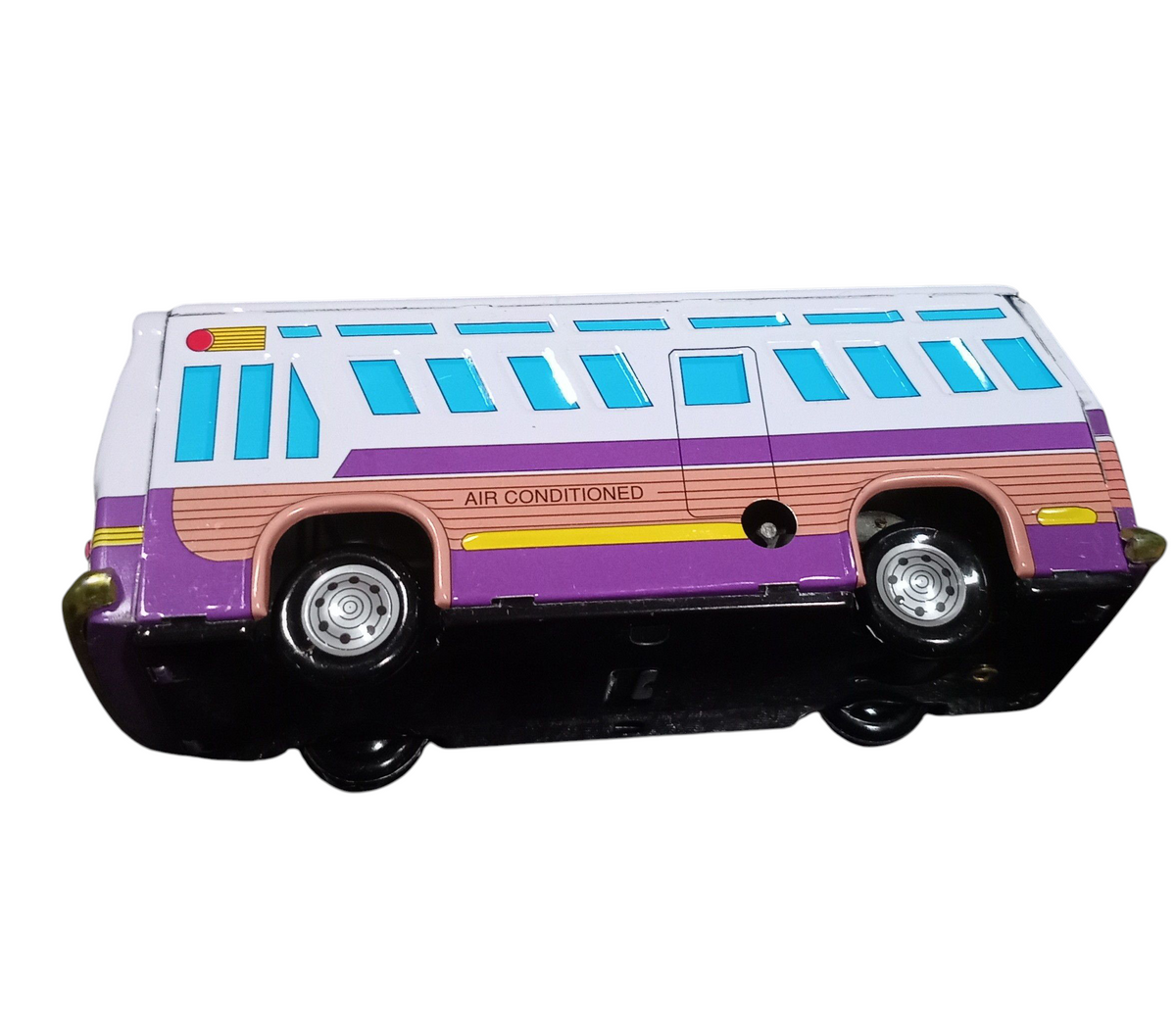 Retro Tin Wind Up Air Conditioned Sight Seeing Bus Tin Toy Bus image 4