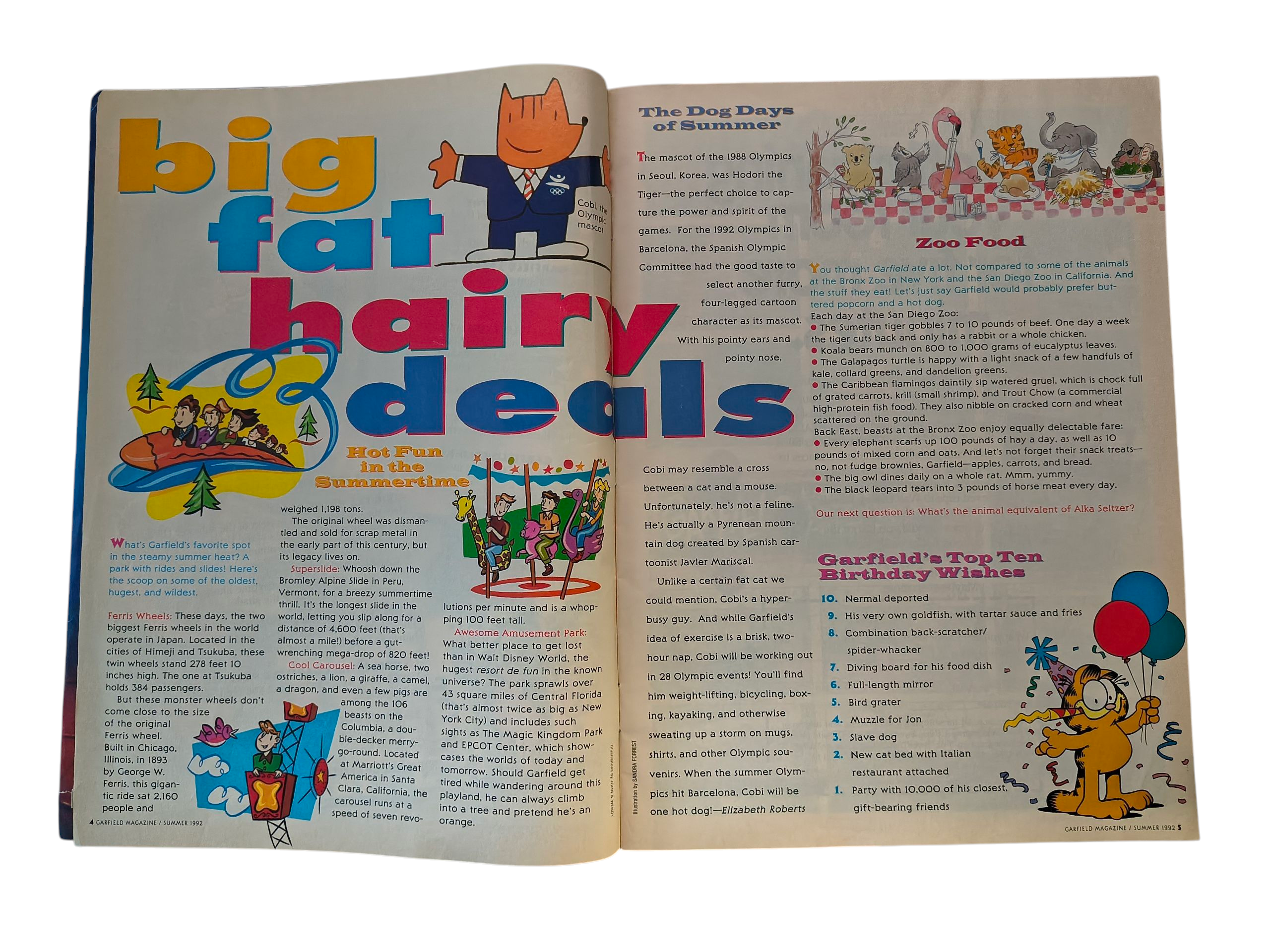 Summer 1992 Edition Garfield Magazine - Garfield Globetrotter Article image 5