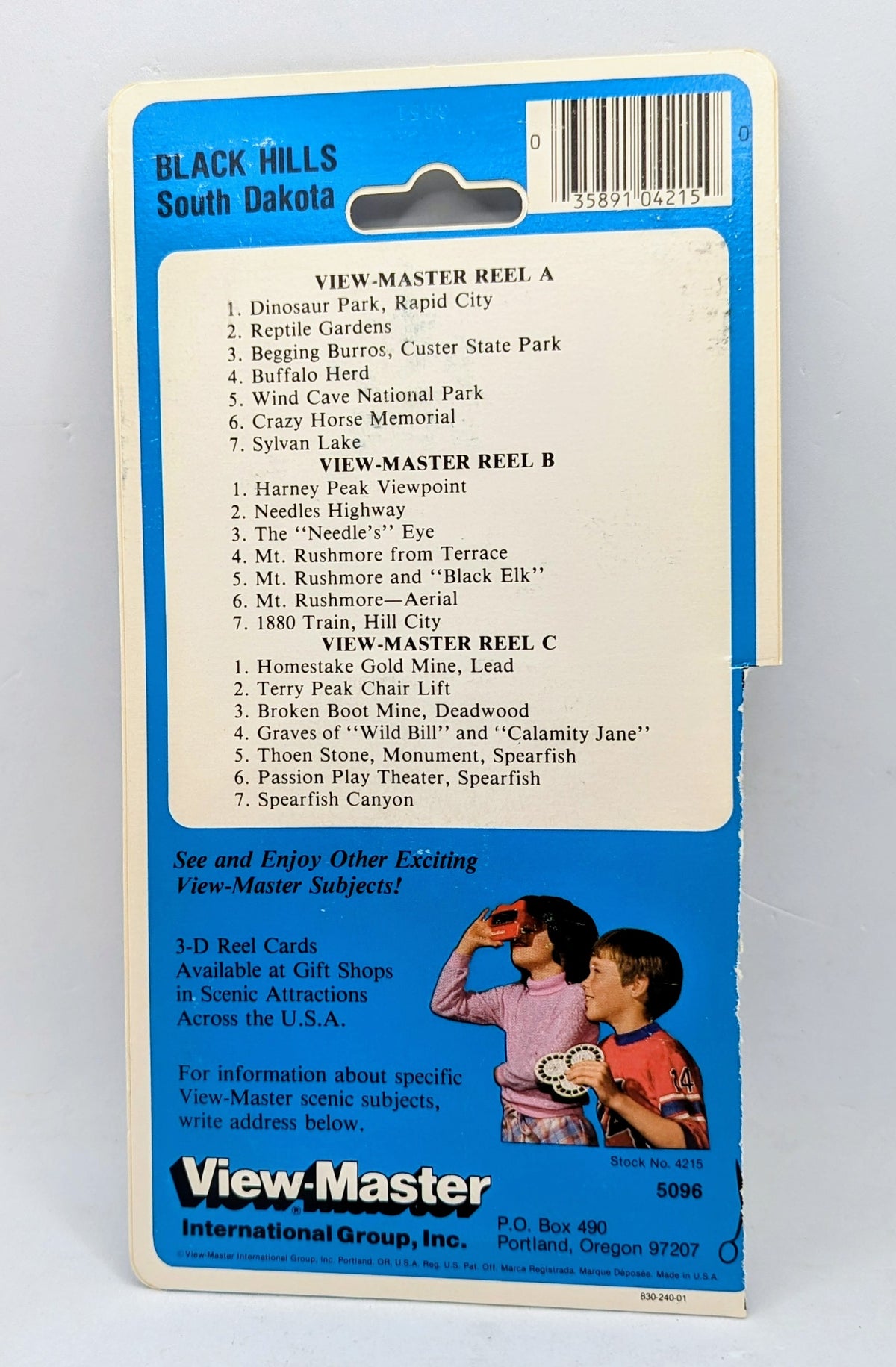 Vintage View Master 3D Tour Black Hills Of South Dakota 3 Reel Set - Preowned image 2
